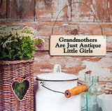 Grandmothers are Just Antique Little Girls wood sign with saying