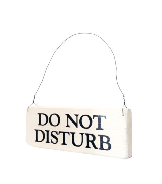 Do Not Disturb wood sign with saying